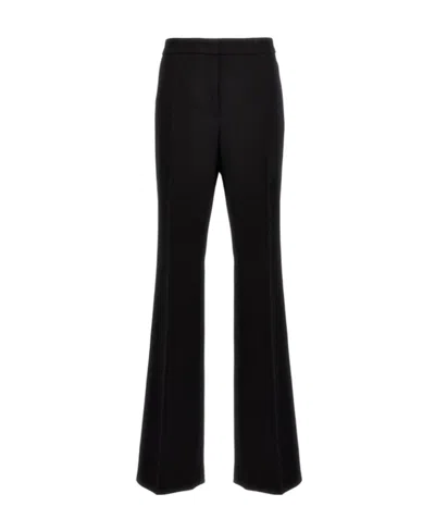 Moschino High-waisted Flared Trousers In Black
