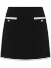 Moschino Heart Button Skirt With Front Pockets In Black