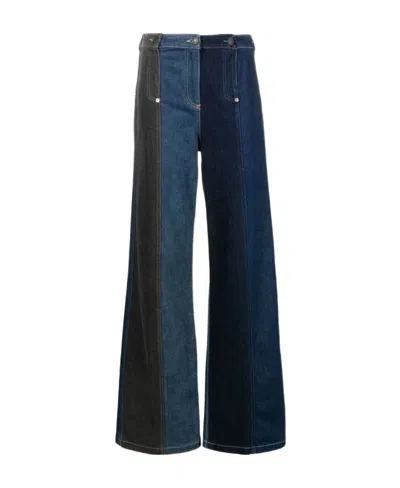 Moschino High-waisted Wide-leg Jeans In Black
