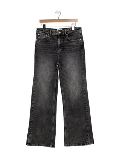 Pre-owned Moschino High-rise Flared Jeans In Gray