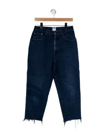 Pre-owned Moschino High-rise Straight Leg Jeans In Blue