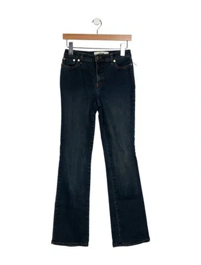 Pre-owned Moschino High-rise Straight Leg Jeans In Blue
