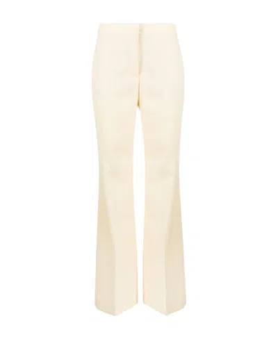 Moschino High-waisted Straight-leg Trousers In White