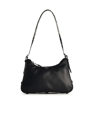 Moschino 'hobo' Black Lear Bag In 黑色的