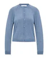 Moschino Virgin Wool Cut-out Cardigan In Blue