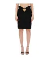 Moschino Hollowed-out Love Decorated Skirt In Black