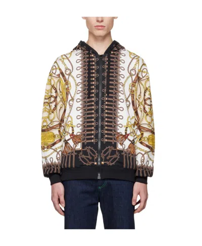Moschino Man Sweatshirt Off White Size 38 Cotton In Multicolor