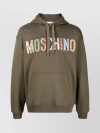 MOSCHINO HOODED DROP SHOULDER SWEATER WITH POUCH POCKET