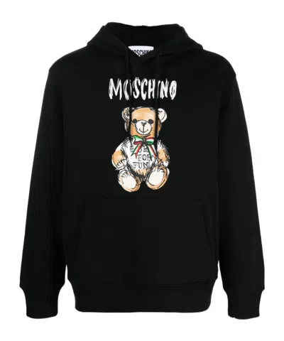 MOSCHINO HOODED LONG-SLEEVED SWEATER