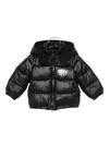 Moschino Hooded Padded Jacket In Black