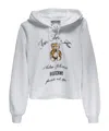 Moschino Hooded Printed Hoodie In White