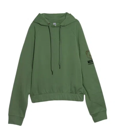 Moschino Hooded Sweater In Green