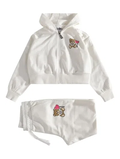 Moschino Hooded Sweatsuit In White