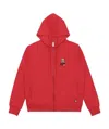 Moschino Hooded Zipper Casual Jacket In Red
