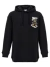 Moschino Graphic Print Hooded Longline Ribbed Cuffs
