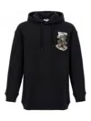 Moschino Graphic Print Hooded Longline Ribbed Cuffs