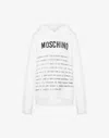 Moschino Hoodie Archive Message In White