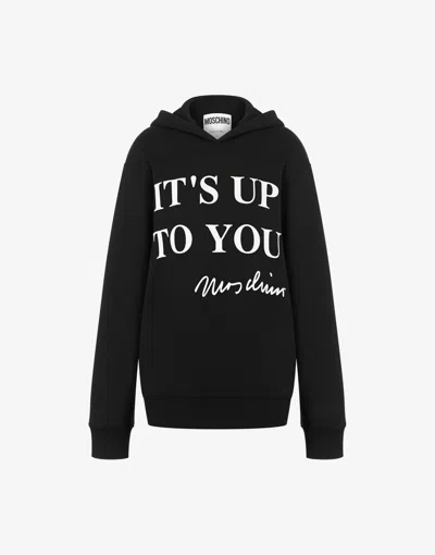 Moschino Hoodie It's Up To You In Black