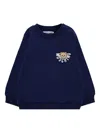 Moschino Blue Sweatshirt For Babykids With Teddy Bear In Blue