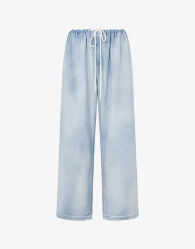 Moschino Hose Aus Leichtem Baumwoll-denim In Blue