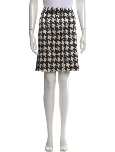 Pre-owned Moschino Houndstooth Print Mini Skirt In Neutral