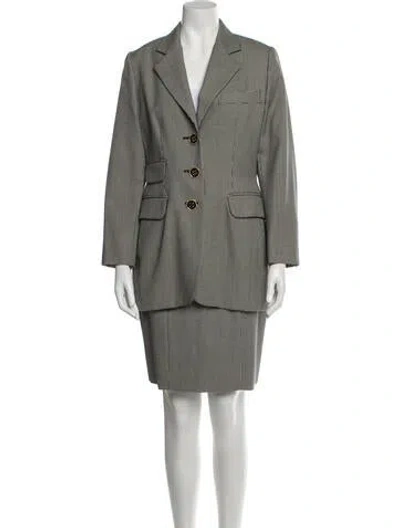 Pre-owned Moschino Houndstooth Print Skirt Suit In Black