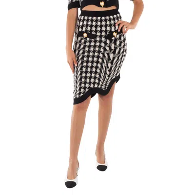 Moschino Houndstooth Skirt In Multi