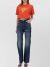 Moschino Ice-cream Print Cropped T-shirt