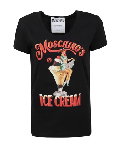 Moschino Ice Cream T-shirt In Black