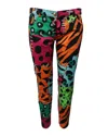 Moschino Illustrated Patchwork Printed Trousers In Multicolor Print Cotton In Multi