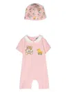 Moschino Illustration-print Cotton Babygrow Set (set Of Two) In Pink