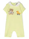 Moschino Illustration-print Jersey Romper In Green