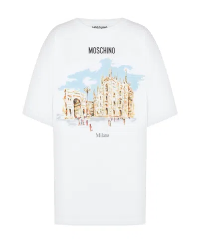 MOSCHINO MOSCHINO LOGO PRINTED CREWNECK T-SHIRT