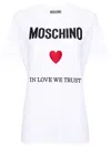 Moschino Item O-neck Short-sleeved T-shirt In White