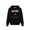 Moschino Couture In Love We Trust Hooded Sweatshirt In Black
