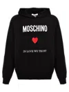 Moschino Couture In Love We Trust Hooded Sweatshirt In Black
