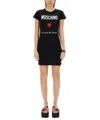 Moschino Dress With Logo In Black