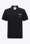 Moschino In Love We Trust Polo T-shirt In Black