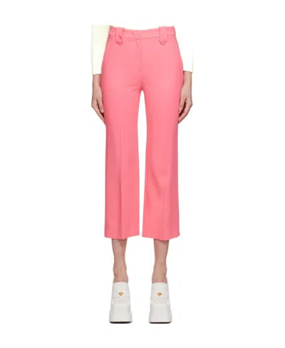 Moschino Indented Casual Pants In Pink