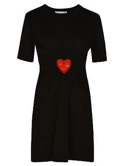 Pre-owned Moschino Inflatable Heart Applique T-shirt Dress 42 It In C