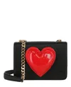 MOSCHINO INFLATABLE HEART LEATHER SHOULDER BAG