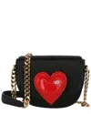MOSCHINO MOSCHINO INFLATABLE HEART LEATHER SHOULDER BAG
