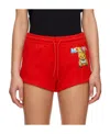 Moschino Inflatable Teddy Bear Patterned Shorts In Red