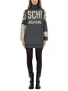 Moschino Midikleid Mit Rollkragen In Gray