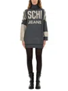 Moschino Midikleid Mit Rollkragen In Gray