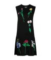 Moschino Inlaid Knitted Floral Dress In Black