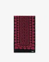 Moschino Inlaid Mohair Blend Scarf In Red