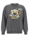 Moschino Intarsia Grey Wool Sweater