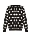 Moschino Sweater With Embroidered Pattern In Black