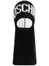 Moschino Logo Intarsia Knit Balaclava In Black